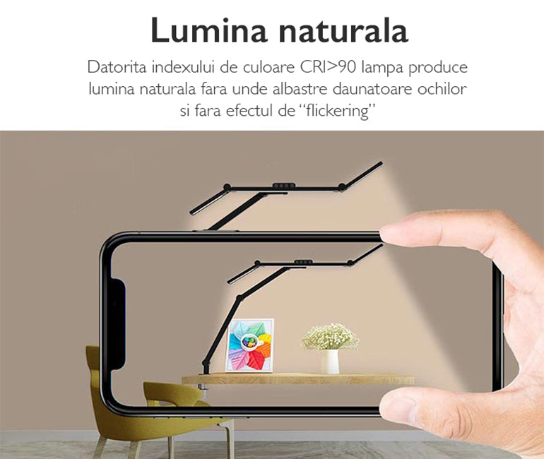 Lampa de birou LED tripla Huerler Office Max Lampa de birou LED tripla Huerler Office Max